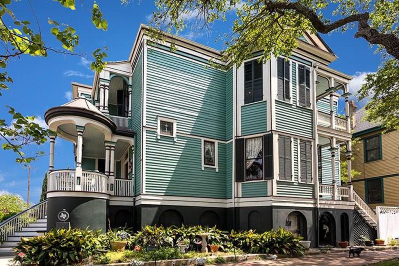 Such an amazing porch! This 1894 unique gem in Galveston, Texas is on