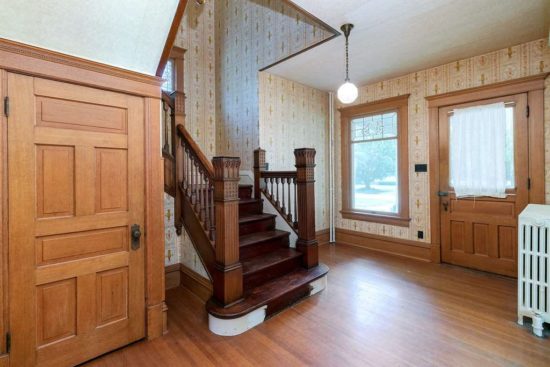 Sold! Those stairs! Circa, 1908 in Illinois. $115,000 - The Old House Life