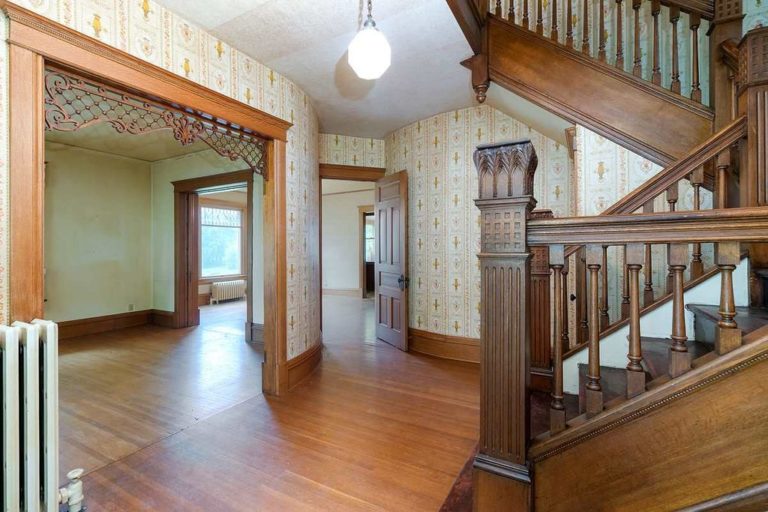 Sold! Those stairs! Circa, 1908 in Illinois. $115,000 - The Old House Life