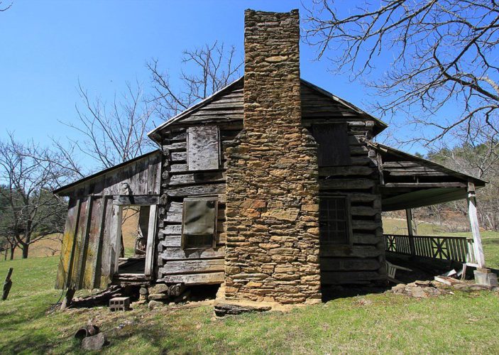 Circa 1780 log cabin! On 15 acres in the Blue Ridge Mountains of ...