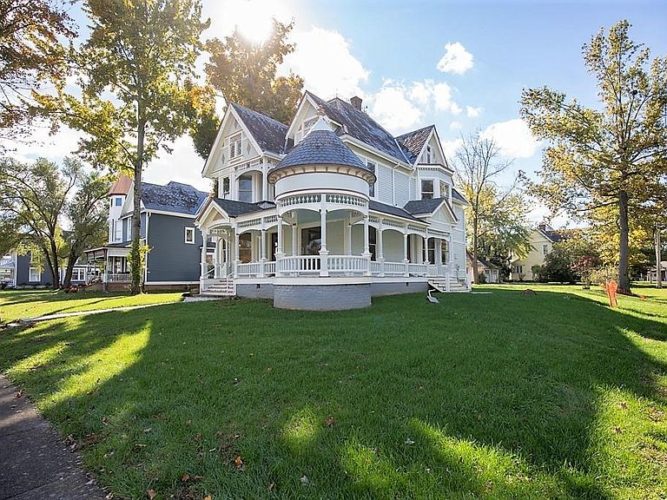 Sold. That porch! The floor! The door! Circa 1888 in Indiana. $224,900 ...